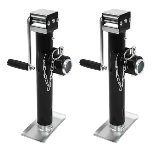 KiwiHood Gato hidráulico de 26 cm/10 Verticales de Viaje soldadas con Soporte para remolques de autocaravanas, remolques de Caballos (1)