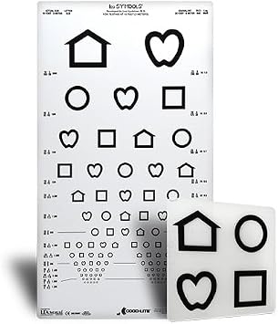 Good-Lite LEA Symbols Pediatric Distance Chart Set, 10x18 inches, 10 Feet Testing Distance