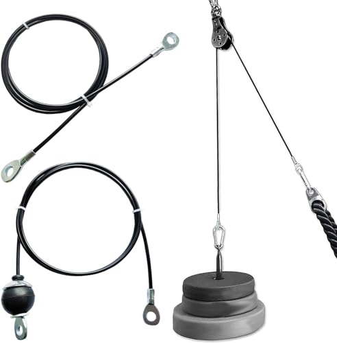 Mi Metty Fitness Pulley Cable,Adjustable Home Gym Cable Pulley System Replacement Fitness Cable for Pulley Machine Accessories,Thick 5mm Heavy Duty Pulley Cable for Home Gym - Image 2