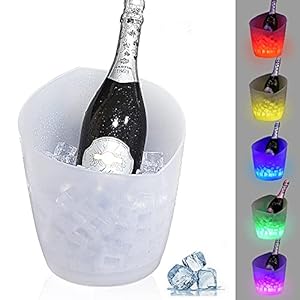 LED ijsemmer, FIPASEN opgewaardeerd 5L grote capaciteit verlichte ijsemmer met automatische 7 kleuren veranderen voor…