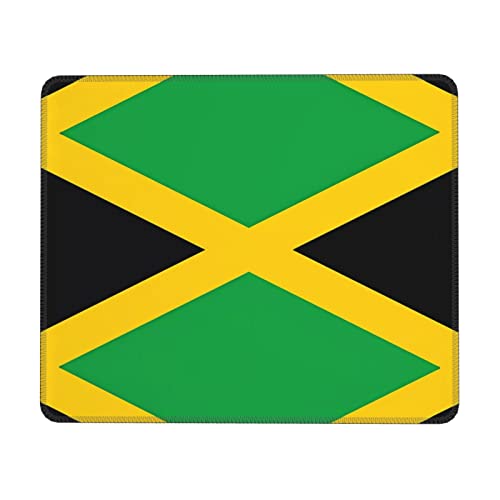 Tapis de souris de jeu motif drapeau de la Jamaïque, lavable, antidérapant, en caoutchouc épais, pour bureau, maison, 17,8 x 21,8 cm