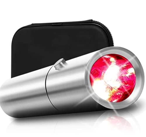 Red Light Therapy Device for Face/Body, Handheld LED Light Device with 630nm, 660nm & 850nm Wavelengths, Torch 660nm, Great for Back, Neck, Shoulder, Knees, Hands Pain Relief