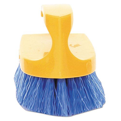 Image of Rubbermaid Commercial FG648200 Iron Handle Scrub Brush, Polypropylene Fill, 1 inch Trim Length, 6 inch Length, Cobalt