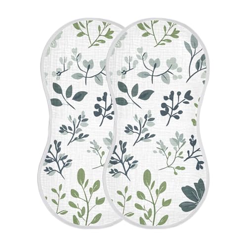 4 Pack Floral Muslin Burp Cloths Cotton Absorbent Baby Burping Rags for Boys Girls Soft Newborn Burp Bibs, 22 x 11 Inch2