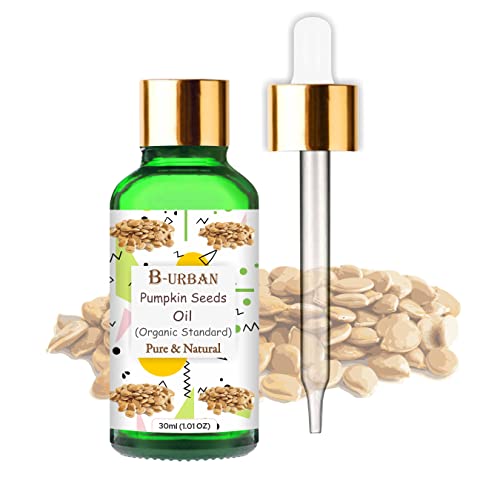Image of B-Urban Pumpkin Seed Oil 30 ml (1.01 fl oz) - Rich Green Seed Oil for Skincare, Haircare, DIY Formulations, Soaps & Cream Blends