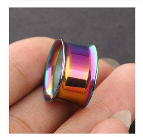Acero No-Tornillo De Ajuste del Odo Glibo De Los Tneles De La Llamarada del Cuerpo del Ampliador Piercing Pendientes Plugs 5/8 2g Estiramiento Accesorios