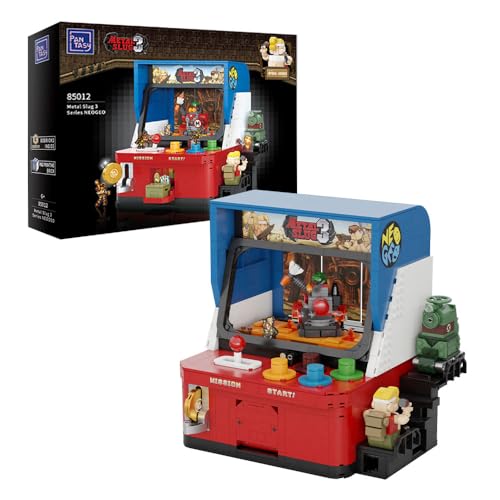 PANTASY Metal Slug Arcade Game Building Kit – Retro-Arcade-Automat-Bausatz der 80er Jahre für Erwachsene und Jugendliche, Kreatives Metal Slug 3 Bauset mit Joystick & Interaktiven Funktionen