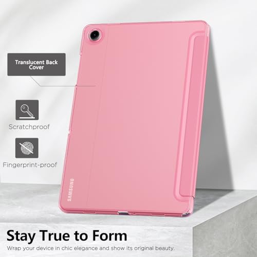 Image of MoKo for Samsung Galaxy Tab A11 Plus / A11+ Case 11 Inch 2026, Galaxy Tab A9 Plus / A9+ Case 11 Inch 2024, Slim Stand Hard PC Translucent Back Shell Smart Cover, Auto Wake /Sleep, Conch Shell