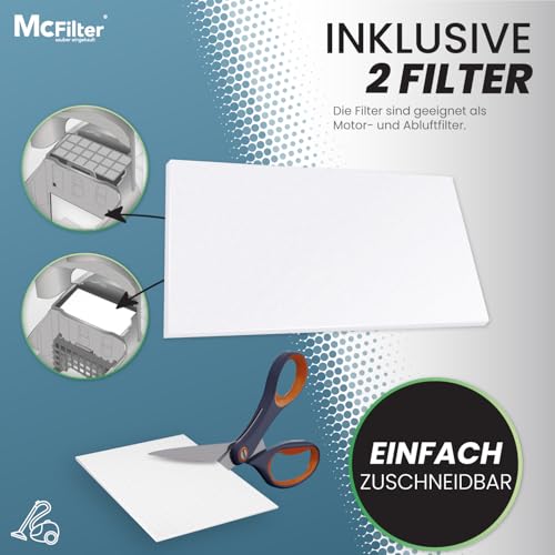 McFilter I 10 Staubsaugerbeutel kompatibel mit Siemens VSQ5X1230 Q5.0 extreme SilencePower Staubsauger (Serie Q 5.0), 5-lagiger Beutel mit Hygieneverschluss, Typ BS 217m inkl. Filter