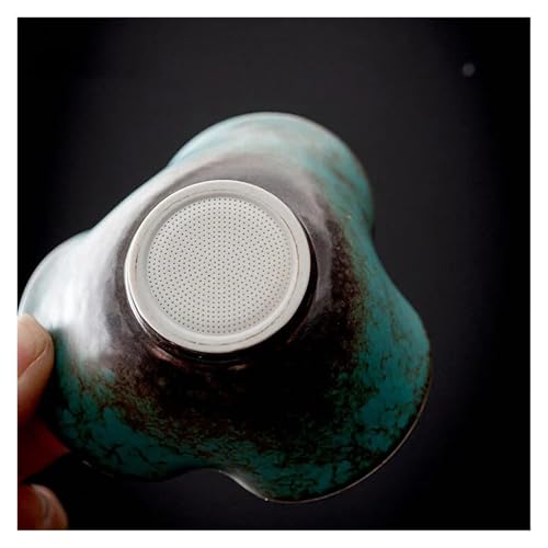 Passoire à thé en céramique turquoise pour infusion Kung Fu