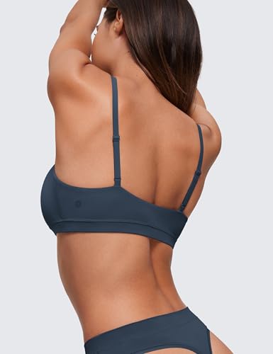 Image of CRZ YOGA Softhold Scoop Neck Bralette | Double Lined, Light Support, Non Padded, Wireless, Casual, Ultra-Soft, Adjustable Square Back, Everyday Bra for Women