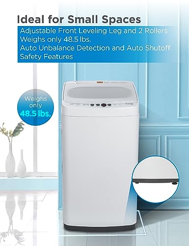 Image of 0.9 Cu. Ft. Portable Washing Machine, Compact Washing Machine with 6 Wash Cycles, Portable Clothes Washer Featuring 3 Water Levels