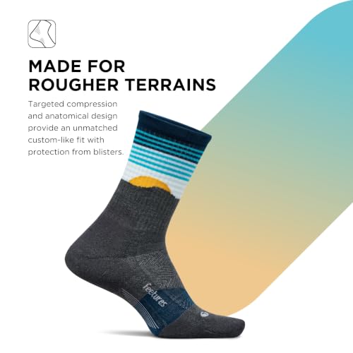 Image of Feetures Trail Max Cushion Mini Crew Sock - Hiking Socks for Men & Women