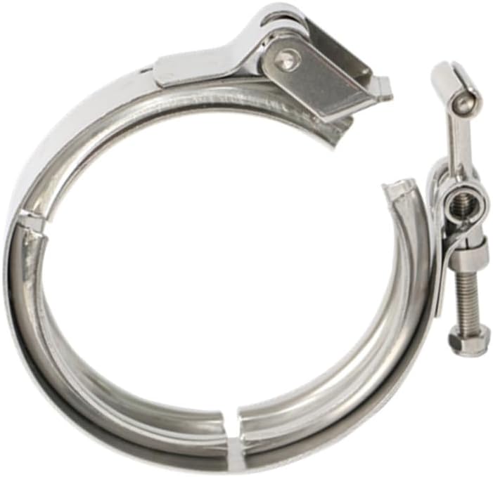 Exhaust clamps, Stainless Steel V-Band Clamp Release V Band for Exhaust 304 1.5-6.0 inch No Flanges(5.0 Inch)
