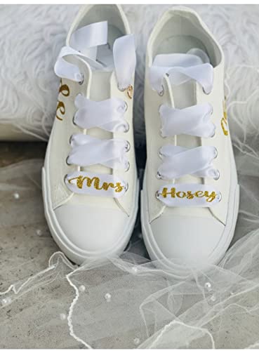 Bride -Wedding Custom Shoes- Gold Wedding Sneakers- Personalized (9)4