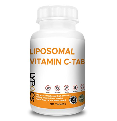 LIPOSOMAL Vitamin C Small Tablets Easy to Swallow, Made in USA, Pure, Vegan â€“ 1000mg Supplements â€“ 90 Tablets â€“ Non-GMO â€“ Powerful Antioxidant Protection with Maximum Bioavailability â€“ 30 Servings