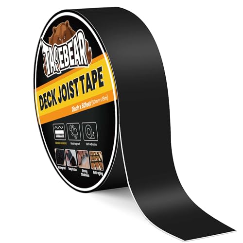 TAPEBEAR Deck Joist Tape 2Inch, 50Ft Flashing Tape Joint Tape for Decking, Waterproof Butyl Sealant...