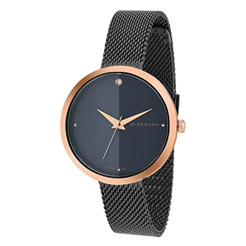 Image of Giordano Eleganza Collection Analog Wrist Watch for Women with Color Variant, Stylish Wired Metal Mesh Band| Ladies | Girls to Compliment Your Look | Ideal Gift for Female - GD-4062