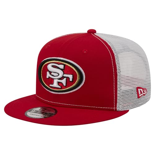 New Era Men's Scarlet San Francisco 49ers Core Team 9FIFTY Trucker Snapback Hat