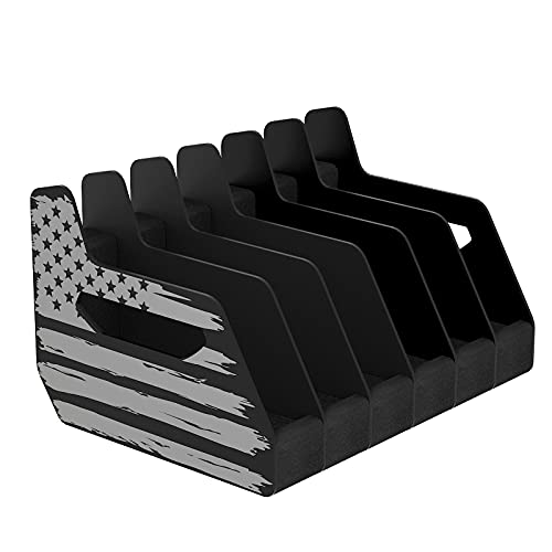 BSTTEK 6X Standard Pistol Rack, Revolver Holder for Gun Safe Cabinet Storage, Handgun Stand Organizer Accessories with Moisture&Scratch Resistance Function