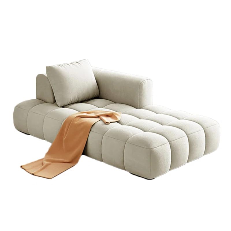 Image of LEGACY OF COMFORT Azure Solid Wood Frame Indoor Chaise Lounges Velvet Upholstered Chaise Lounge for Living Room (Left Hand Side, Beige)