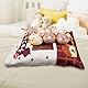 MUZIRI KINOKOO Bär Plüsch Kissen Pudding - Snack Kissen Kuscheltier Spielzeug Pudding - Gefüllte Plüsch Kissen Decke Mit 8 Kleinem Bär Inner - Braun -zu Weihnachten,Neujahrsgeschenk