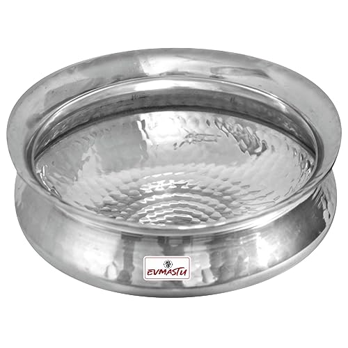 Tamra Biryani Handi-3.7 LTR|Dum Style Chicken Mutton Rice Curry Cooking Pot Utensil|Unbreakable Cookware/Degh|3.5MM Thick Heavy Bottom Aluminium Handi,Polished Kadhai,Lagan,Uruli