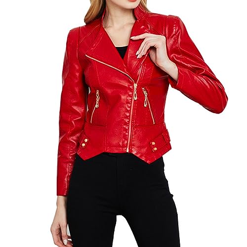 Veste blazer étroite en cuir pour femmes silhouette sculptée