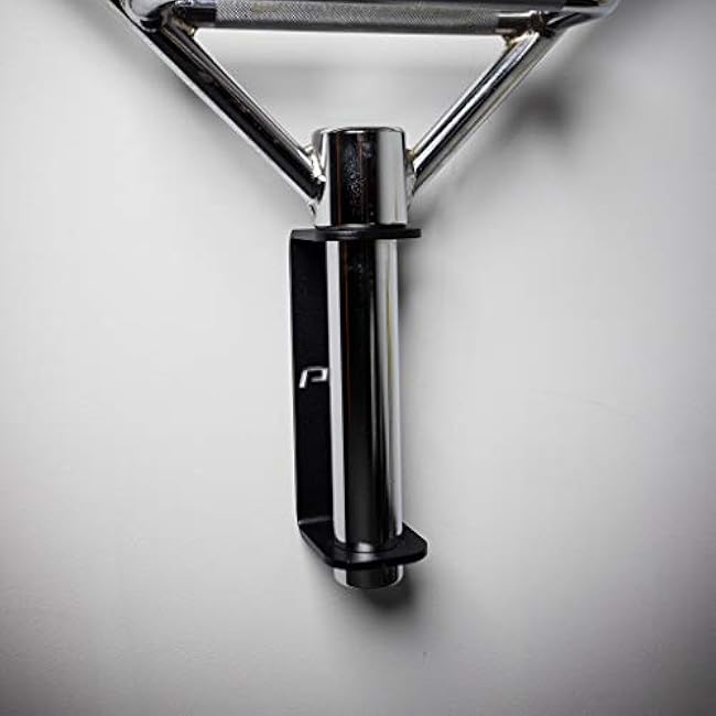 PRx Performance Vertical Barbell Storage Rack - Wall-Mounted, Space-Saving Single Weight Bar Holder for Efficient Organization in Home or Commercial Gyms, Durable, Easy to Install, USA Made, Black