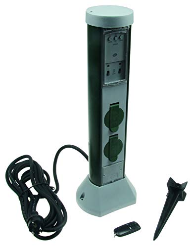 Preisvergleich Produktbild Steckdosensäule, GREEN CRAFT, 2 Steckdosen, REV