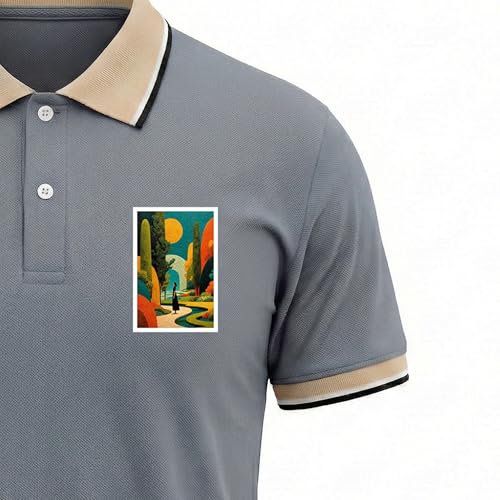 Image of Regular Fit Solid Half Sleeve Casual Tipping Collar Polo T-Shirt for Men