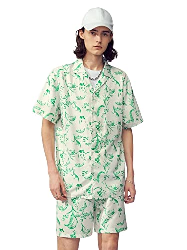 Image of Leriya Fashion Co-ord Set for Men T-Shirt & Shorts Nightwear Set | Summer Loungewear, Beachwear & Night Suit for Daily Comfort, Rayon, Striped
