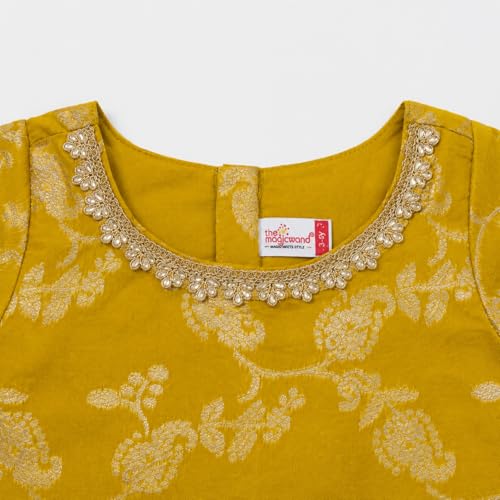 Image of The Magic Wand Lehenga Choli Set with Dupatta for Girls Kids Floral Printed Lace Embelished Chaniya Choli, Perfect for Wedding Occasions & Festivals