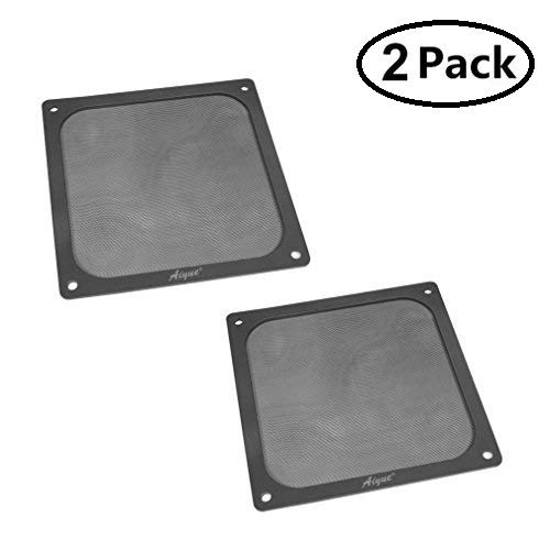 AIYUE 120mm Ultra Fine Magnetic Frame PC Fan Dust Filter Dust Filter Fan Filter PC Cooler Filter Black Dustproof Case Cover Computer Mesh Computer Fan Grills 2 Pack