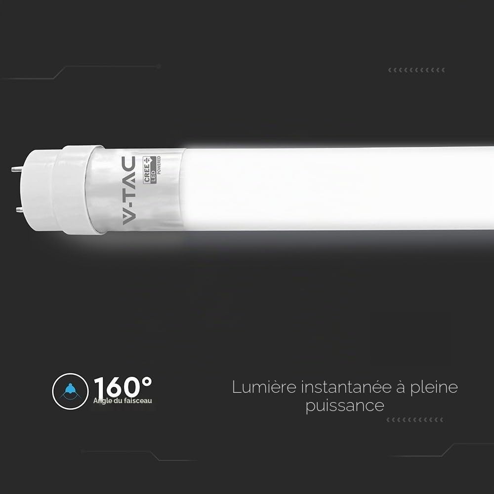 Lot de 5 tubes LED Samsung 18W 120 cm 4000K 160° lumière du jour