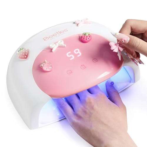 Image of Beetles UV Nail Lamp, Candy White Gel Nail Light with 3 Timer 30 /60 /90s and Countdown Display LED Nails Lamps for Gel Polish Smart Sensor Larger Space Nails Dryer Flash Cure DIY Tools Gifts for Women