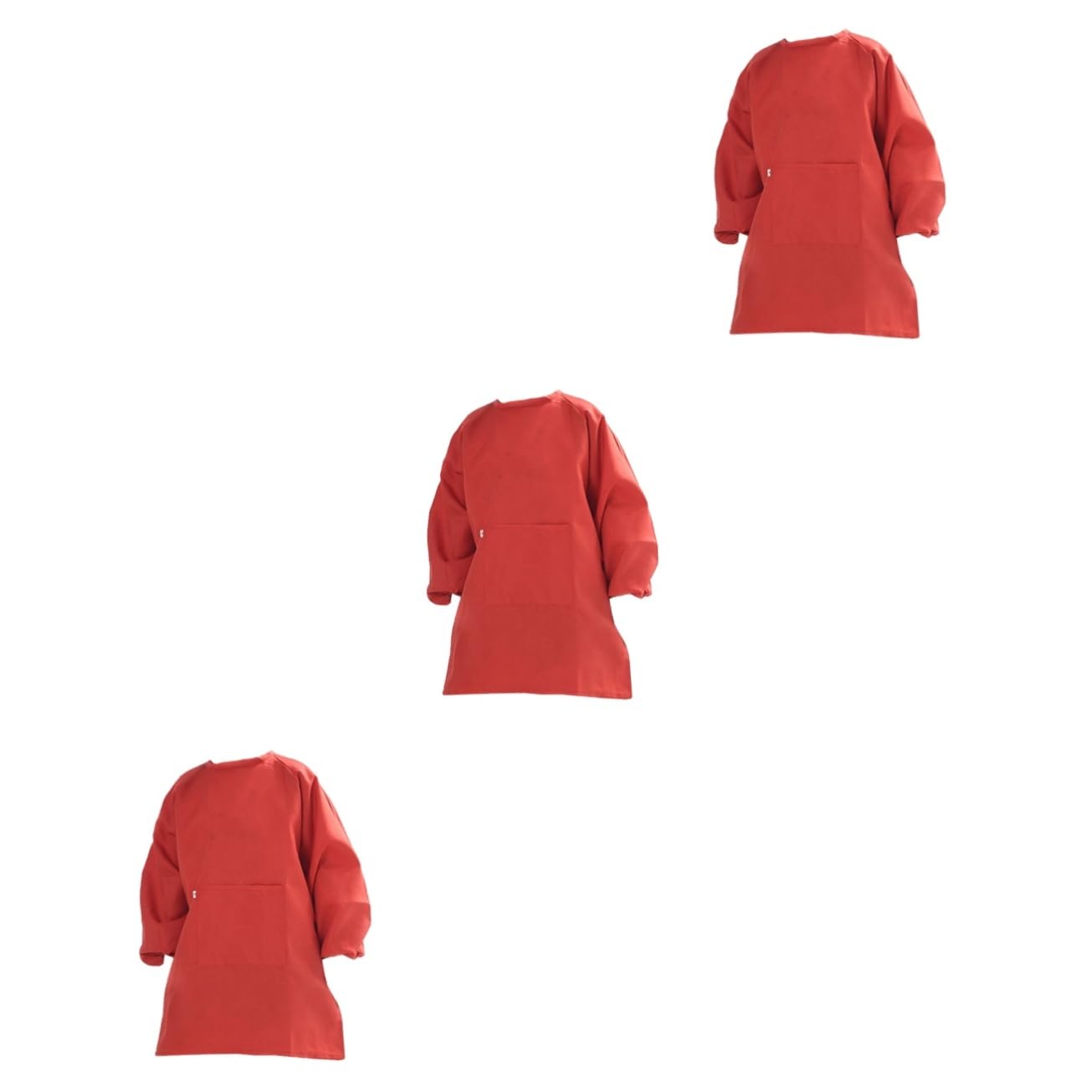 UPKOCH 3stücke Rotes Langarm-schürze Für Junge Mädchen Malerschürze Und Schutzkleidung Und Wiederverwendbar Für Kreative Aktivitäten Und Kunstprojekte s