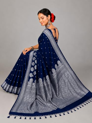 Image of Women's Glory Banarasi Satin Silk With Embroidered Design.
