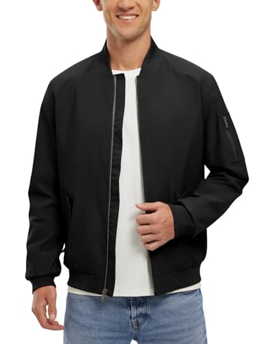 TBMPOY Men's Lightweight Bomber Jackets Light Track Jackets Casual Fall Windbreaker Outdoor Golf Fashion Coat for Men2