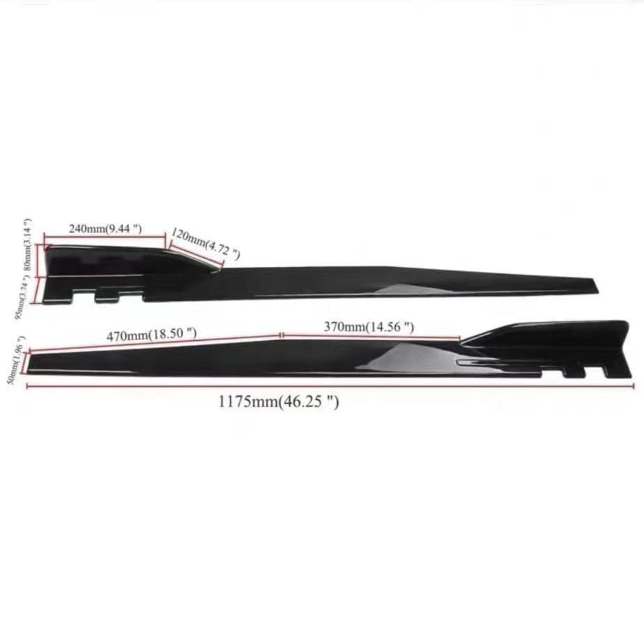 Faldones laterales para Citroen C5 II Tourer 2008-2012 y difusor divisor basculante de 2 piezas 3