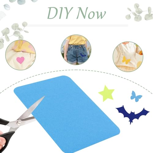 Image of 26Pcs Iron on Patches for Clothes, Multi-Colored Twill Cloth Stickers Patch, Durable Fabric Sticker for Easy Clothing Repair and Customization (9.5x12.5cm)