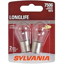 SYLVANIA - 7506 Long Life Miniature - Bulb, Ideal for Daytime Running Lights DRL and Back-Up/Reverse Lights Contains 2 Bulbs