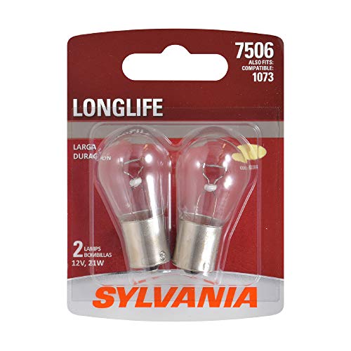 SYLVANIA - 7506 Long Life Miniature - Bulb Ideal for Daytime Running Lights (DRL) and Back-Up/Reverse Lights (Contains 2 Bulbs)