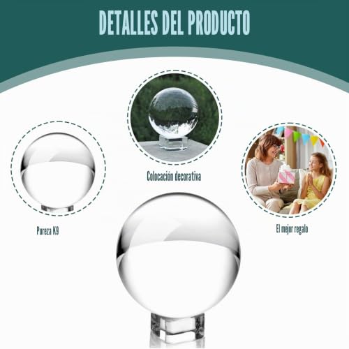 Miniatura 6 de Bola De Cristal K9 De 100 Mm Para Fotografía - Transparente, Decorativa, Adivinación - Regalo Para Fotógrafos Aficionados