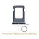 Cemobile SIM Card Tray Slot Holder Ersatz für iPhone 13 Pro / 13 Pro Max (Single SIM Version) mit wasserdichtem Gummidichtring + SIM Tray Open Eject Pin (Sierra Blue)