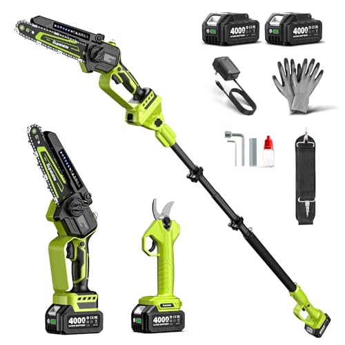 Supstable 4-in-1 Cordless Pole Saw Kit