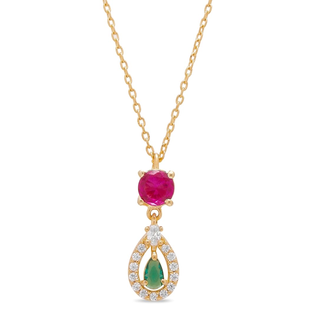 ZAVYA 925 Sterling Silver Tear Drop Cubic Zirconia Anti Tarnish Gold Plating Pendant Necklace | Adjustable | Gift for Women and Girls | | With Certificate of Authenticity and 925 Hallmark (B0CWJHVTSK) Amazon Price History, Amazon Price Tracker