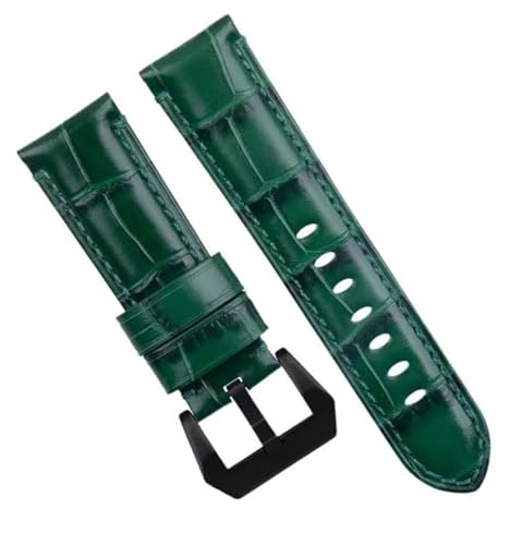 Bracelet de montre en cuir véritable de vache souple vert 20mm pour remplacer votre ancien bracelet