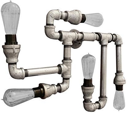 Miniatura 3 de Industrial Lighting - Black Pipe Flush mount ceiling light, Steampunk Chandelier shown with Vintage Edison Bulbs - Unique industrial pipe light