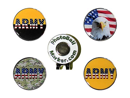 Army Ball Marker Set + USA/Eagle Golf Ball Marker
